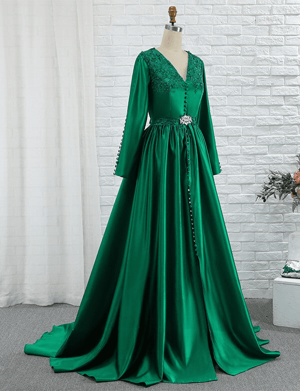 Caftan Robe de Mariage Vert – Image 4