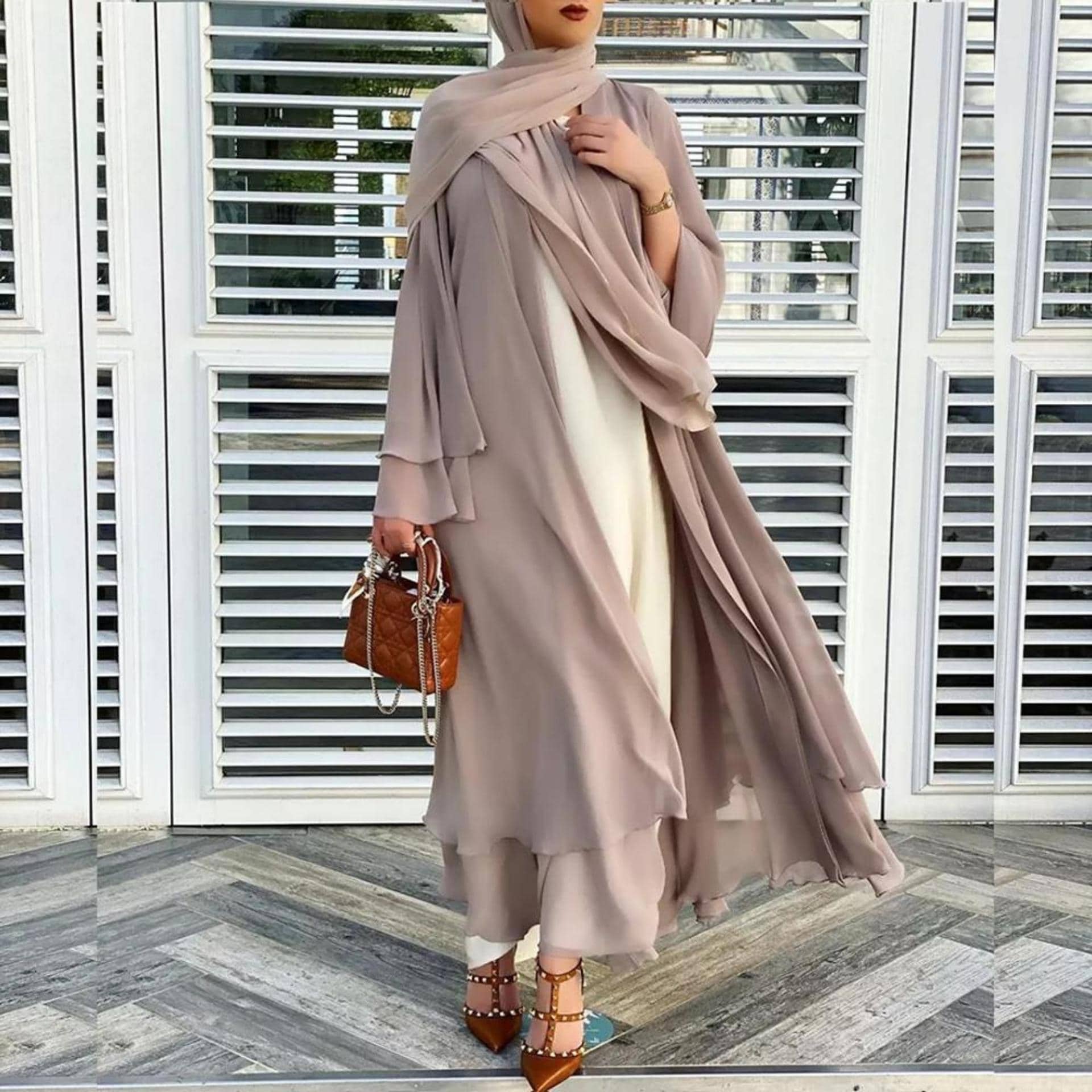 Abaya Femme Beige – Image 2