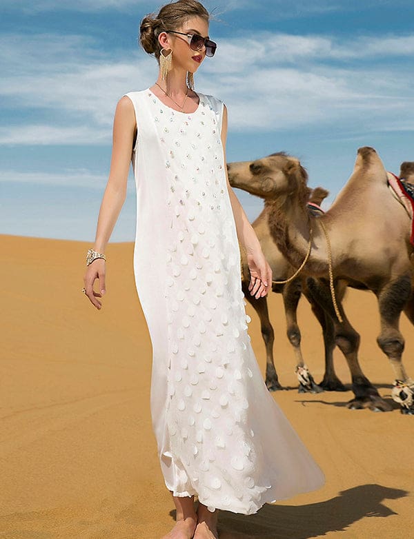 Abaya Argentée Deux Pièces – Image 8