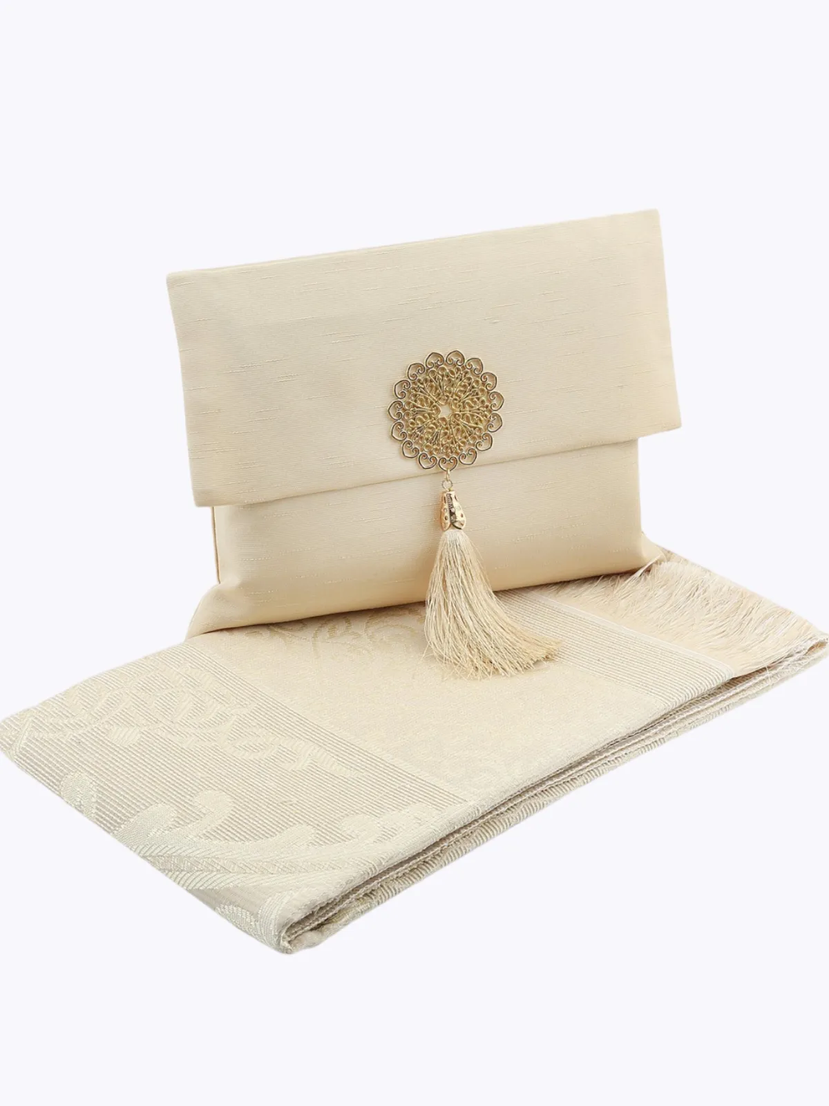 Tapis de prière et chapelet dans sa pochette satinée – Image 6