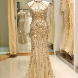 Robe de Soirée Sirène Dorée