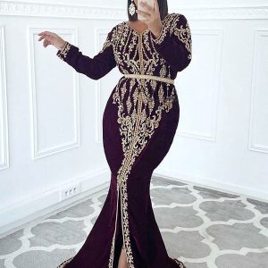 Caftan Sirène Violet Velours