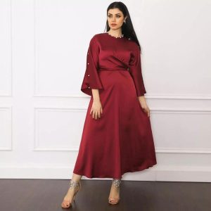 Abaya Femme Rouge