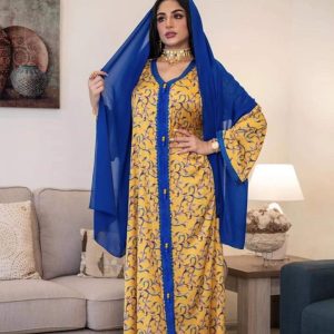 Caftan MarocainModerne Jaune