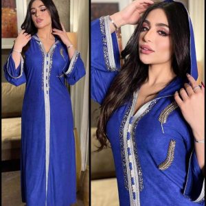 Caftan MarocainBleu Roi