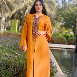 Djellaba Femme Orange