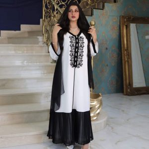 Caftan MarocainNoir et Blanc