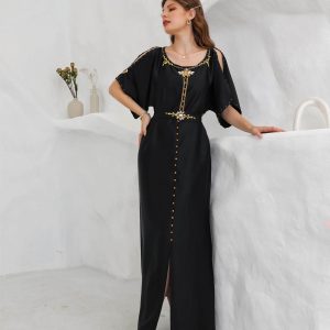 Djellaba MarocaineFemme Noir