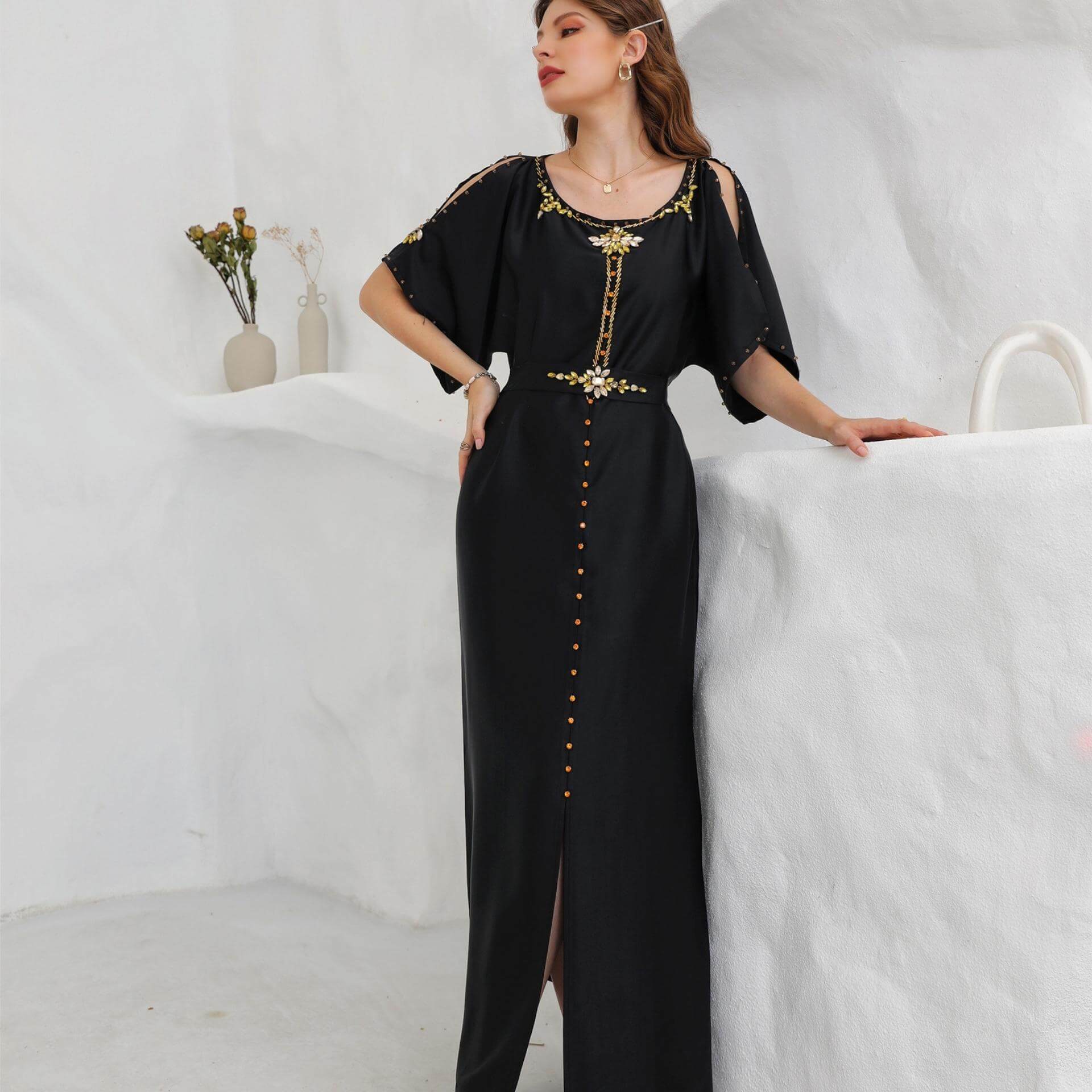 Djellaba MarocaineFemme Noir