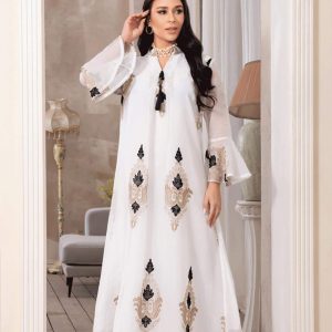 Djellaba FemmeBlanc Cassé