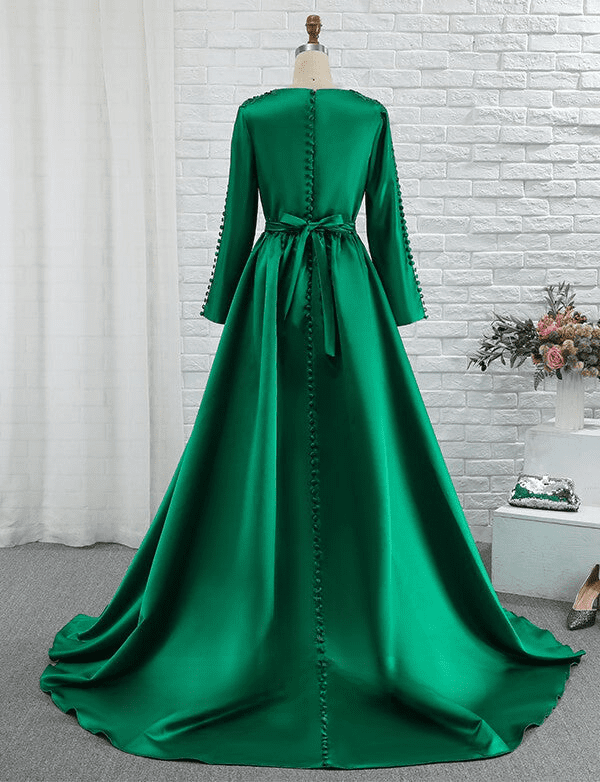 Caftan Robe de Mariage Vert – Image 5