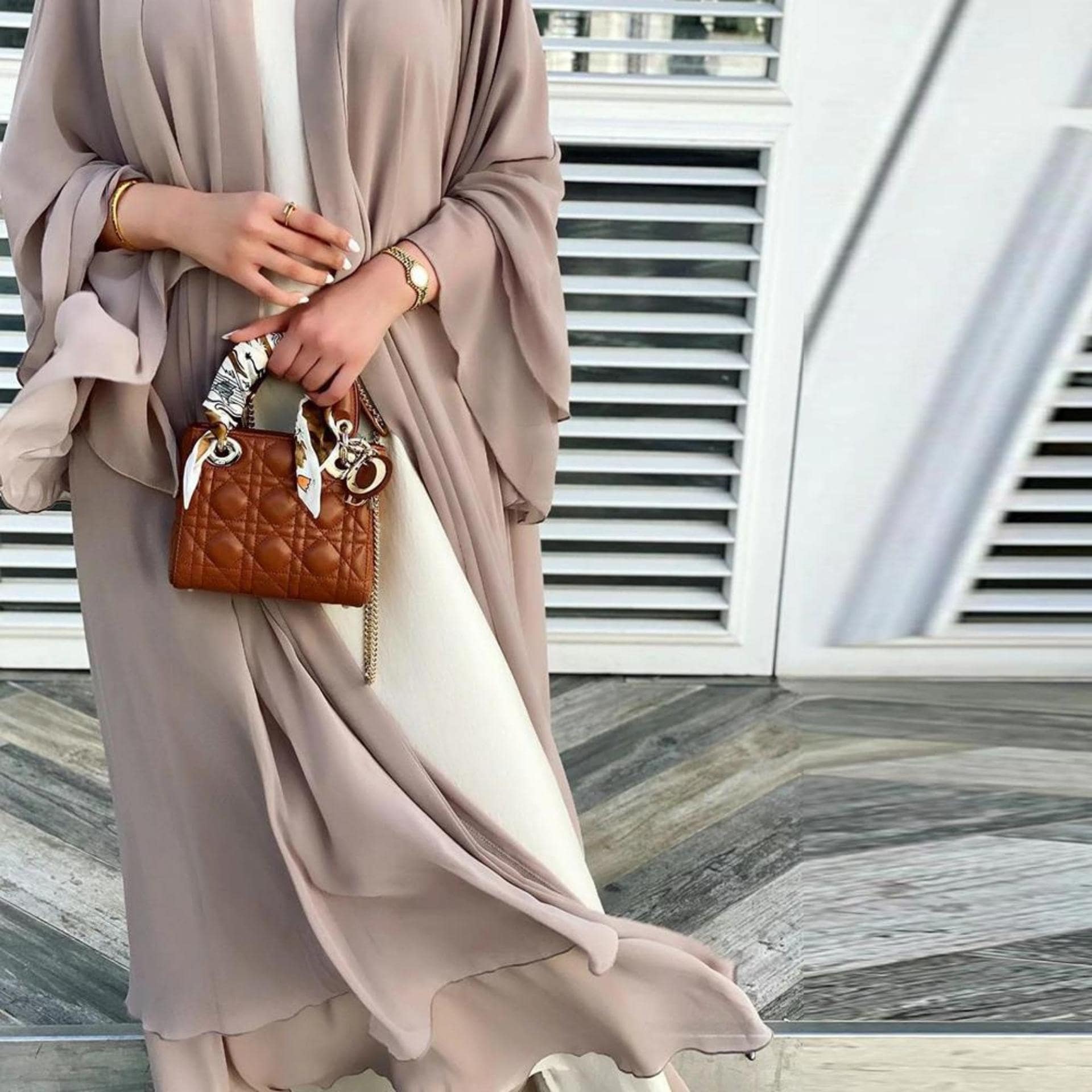 Abaya Femme Beige – Image 4