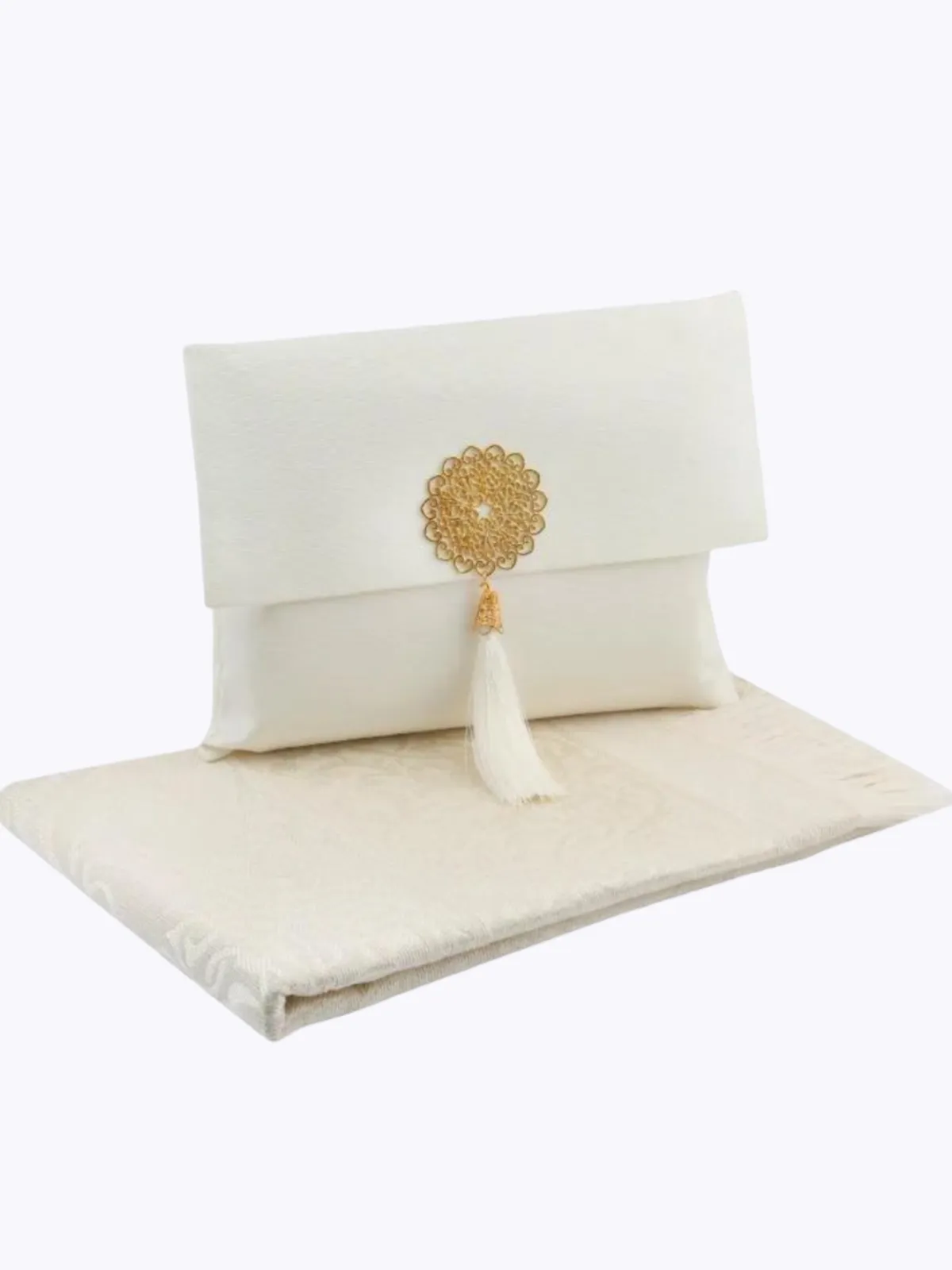 Tapis de prière et chapelet dans sa pochette satinée – Image 3