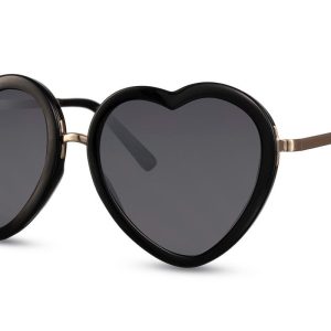 Lunettes de soleil coeur noir vintage