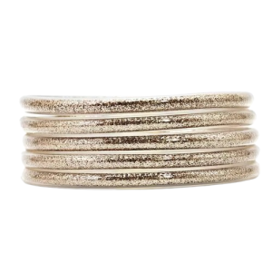 Bracelet jonc pailleté doré clair