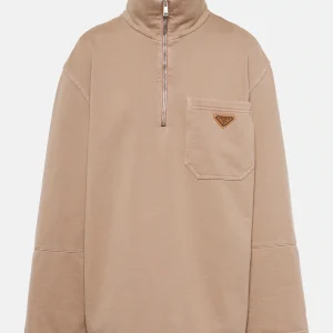 Prada Sweatshirt Col Haut Sable