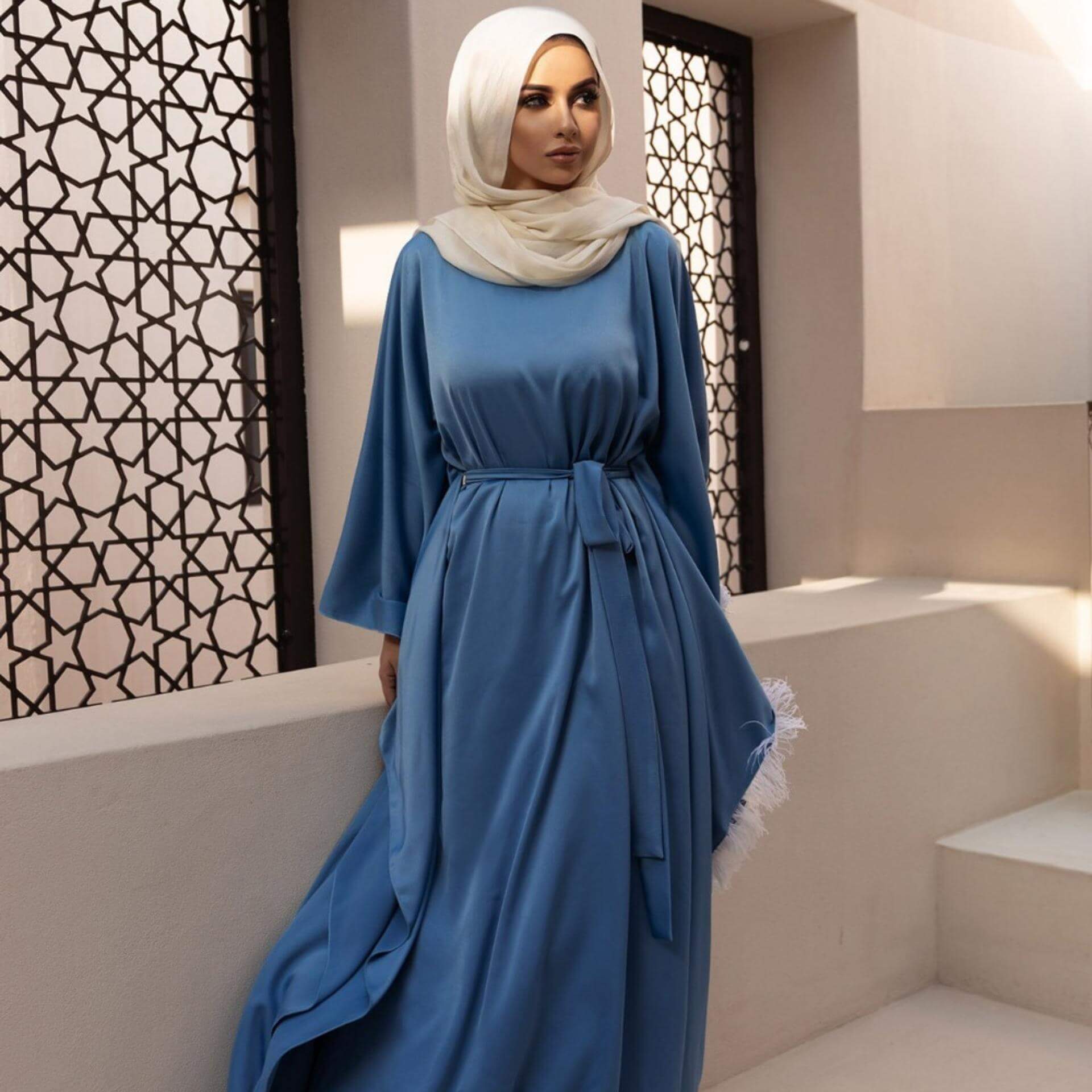 Abaya Femme Bleu – Image 4