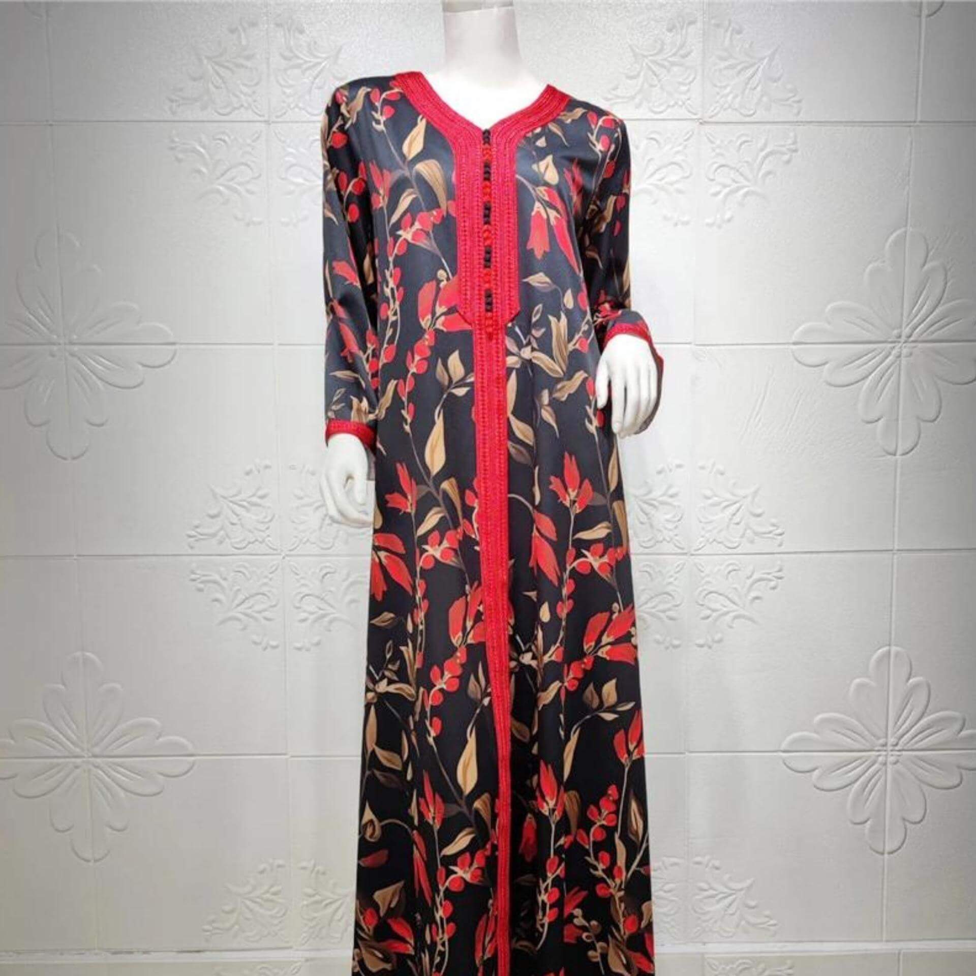 Caftan MarocainRouge et Noir – Image 6