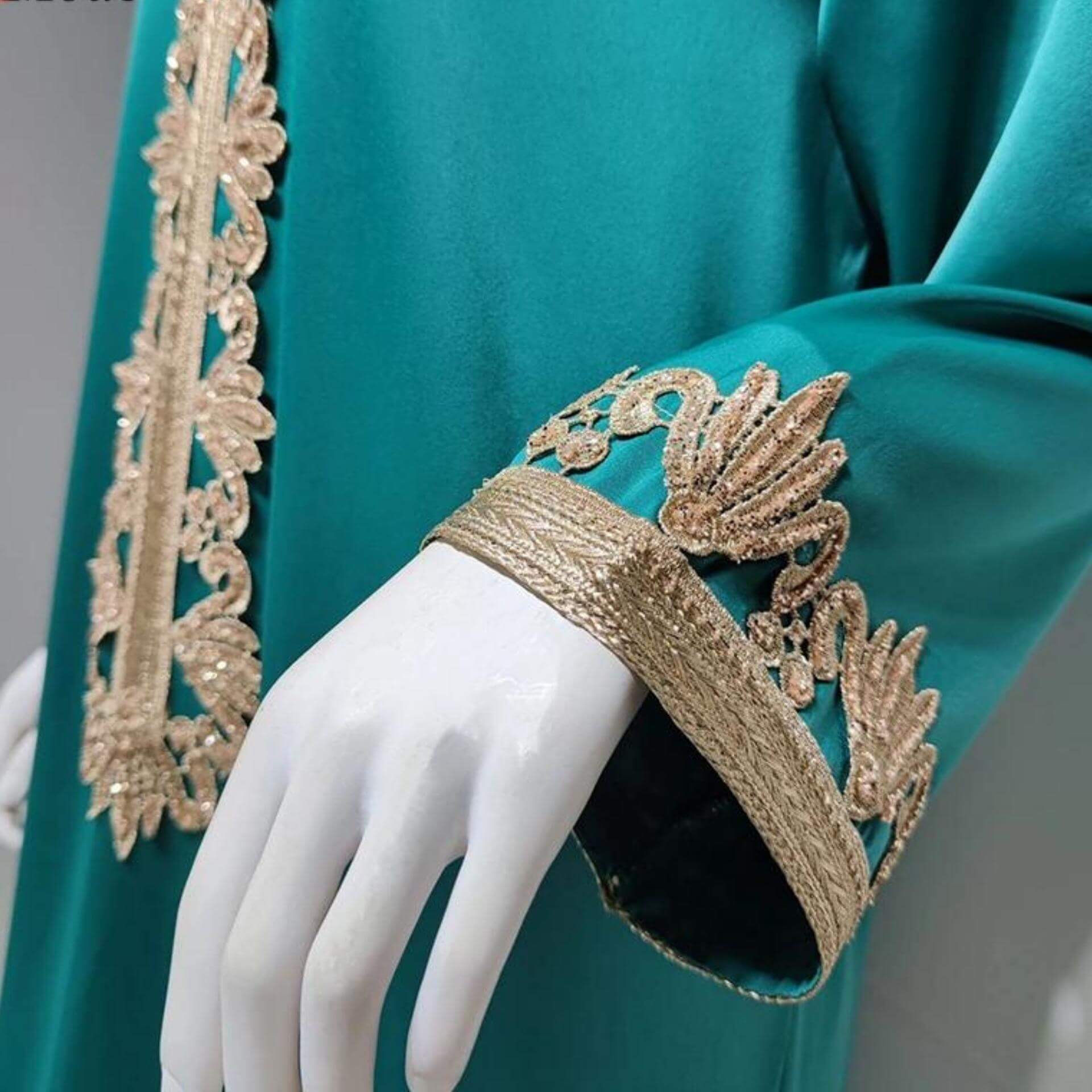 Robe CaftanVert Émeraude – Image 6