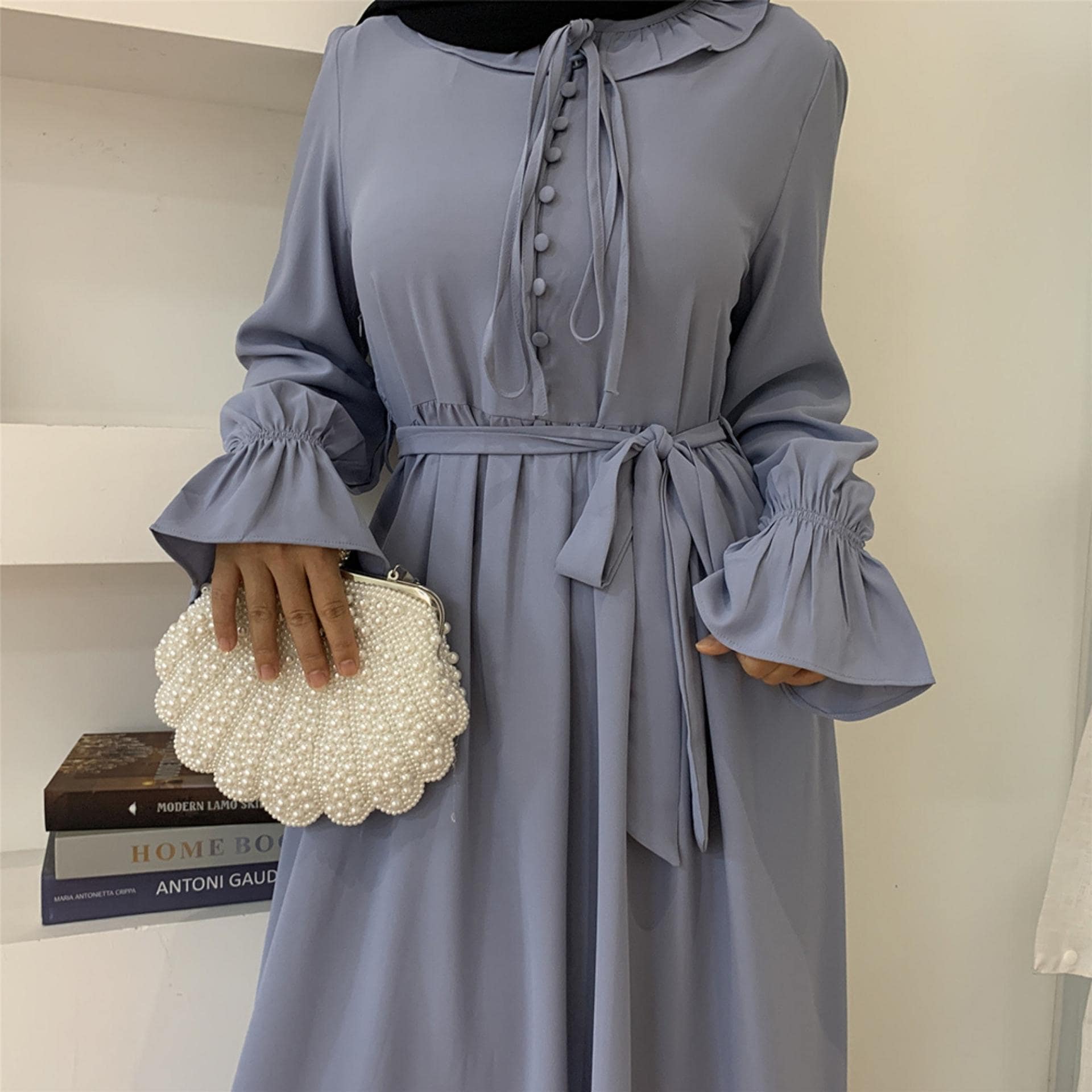 Abaya FemmeBleu Ciel – Image 4