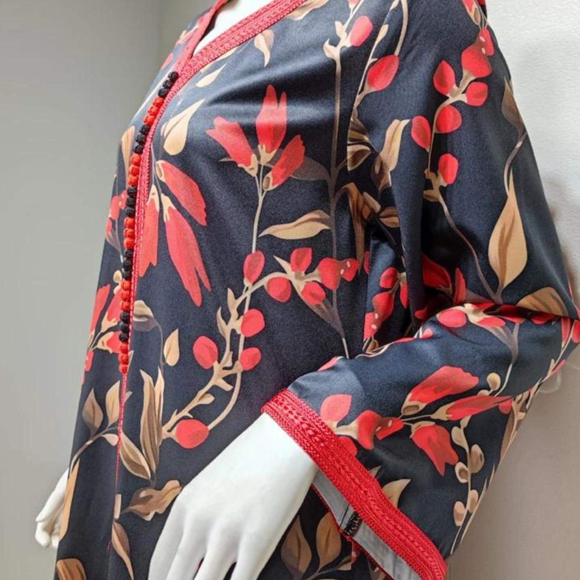 Caftan MarocainRouge et Noir – Image 7