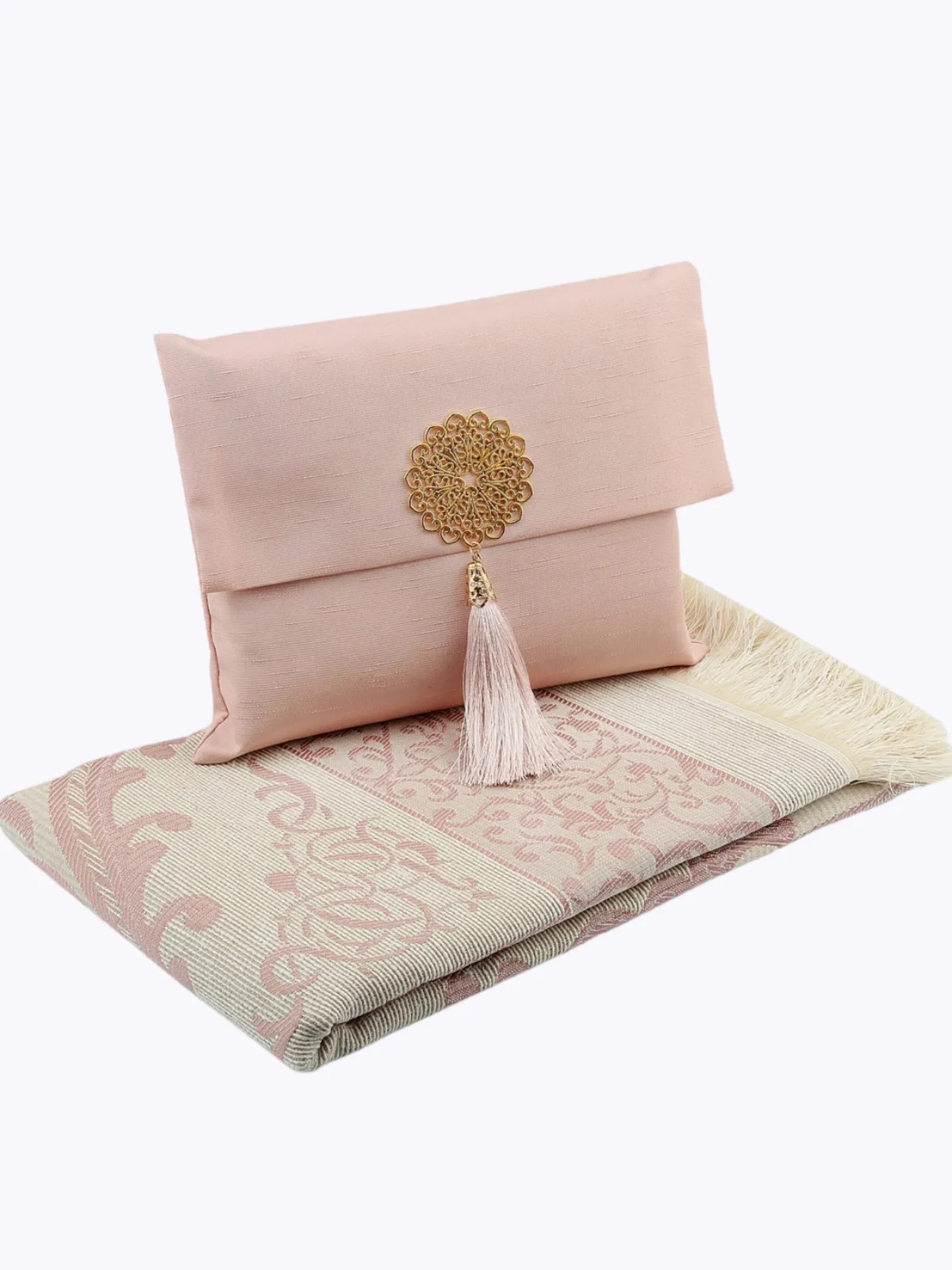 Tapis de prière et chapelet dans sa pochette satinée – Image 4