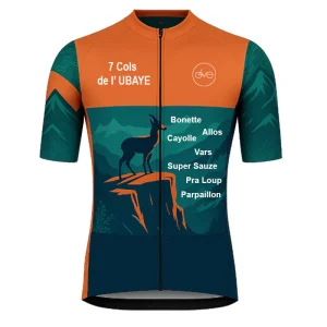 Maillot Design "7 Cols de l'UBAYE" Orange