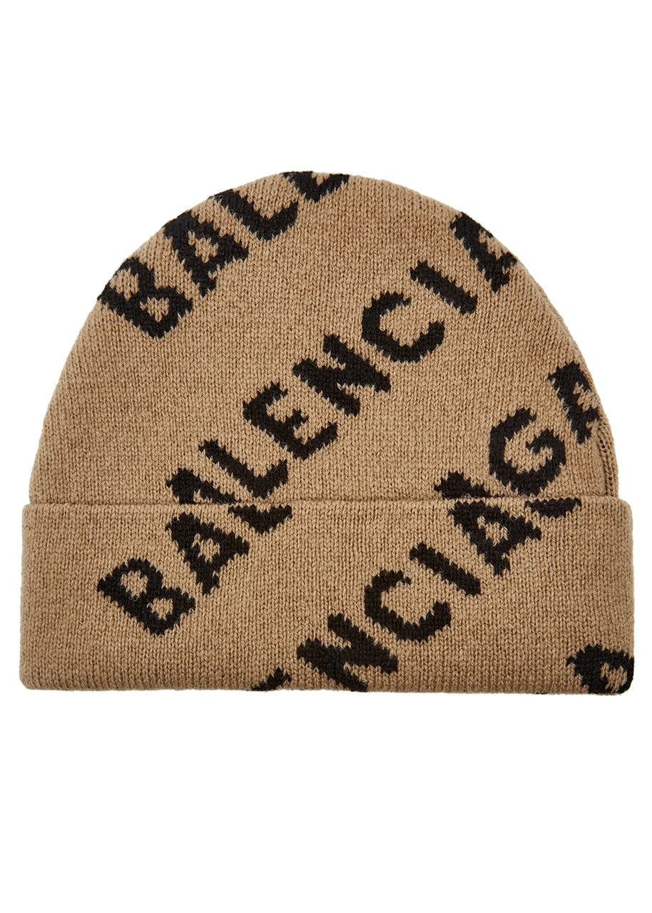 Balenciaga Beanie Beige/Black – Image 2