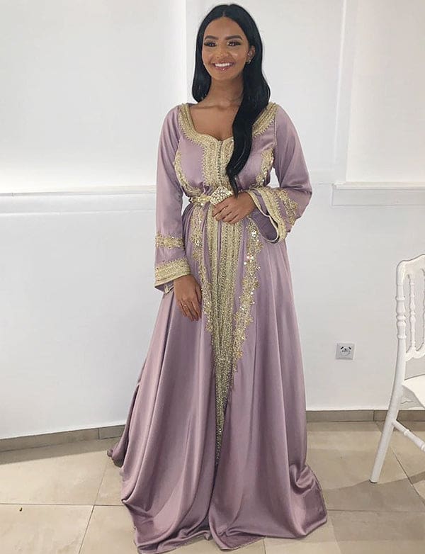 Lilas Takchita Satin Caftan Marocain – Image 3