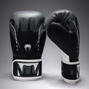 Gants de boxe Venum Adrenaline – Noir/Argent/Gris