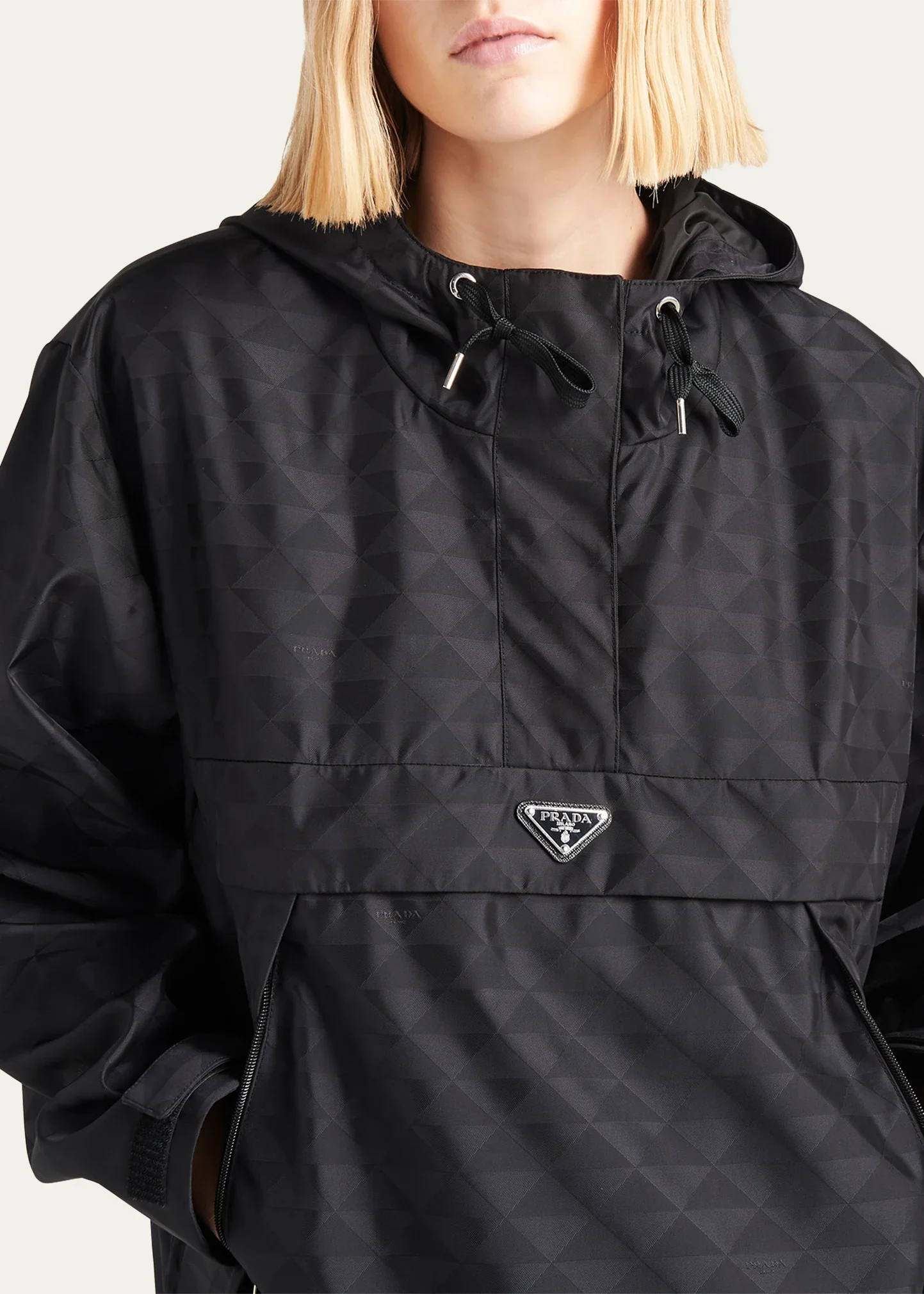 Prada Zip Up 3/4 Black – Image 3