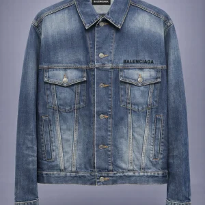 Balenciaga Denim Jacket Washed Blue