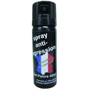 Aérosol de Défense Gel Poivre 45 ml Fuentes – Protection personnelle