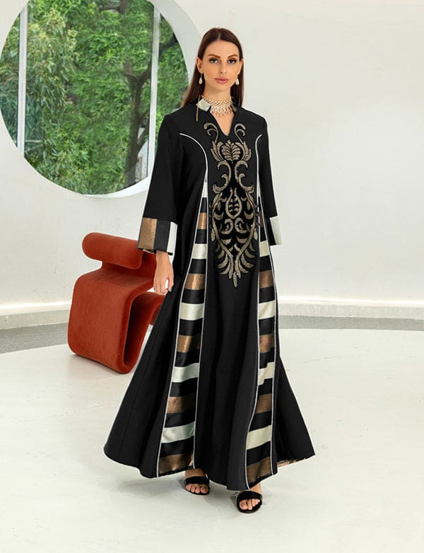 Bourgogne Robe de soirée caftan marocaine – Image 4