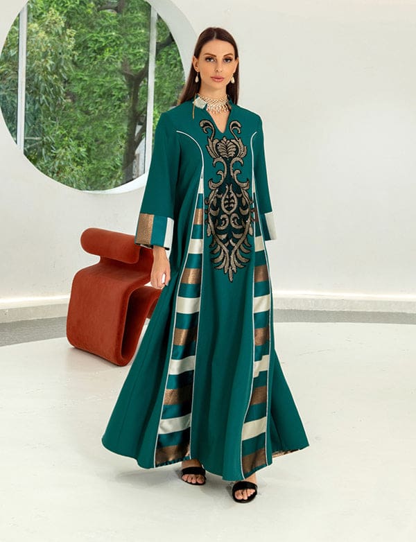 Bourgogne Robe de soirée caftan marocaine – Image 6