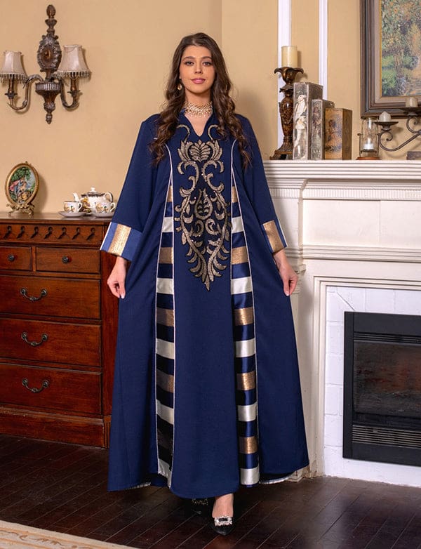 Bourgogne Robe de soirée caftan marocaine – Image 5