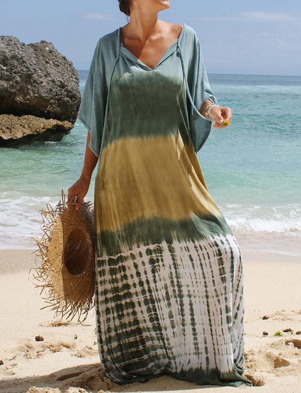 Maillot de bain bikini avec robe chemisier crème solaire de vacances en bord de mer