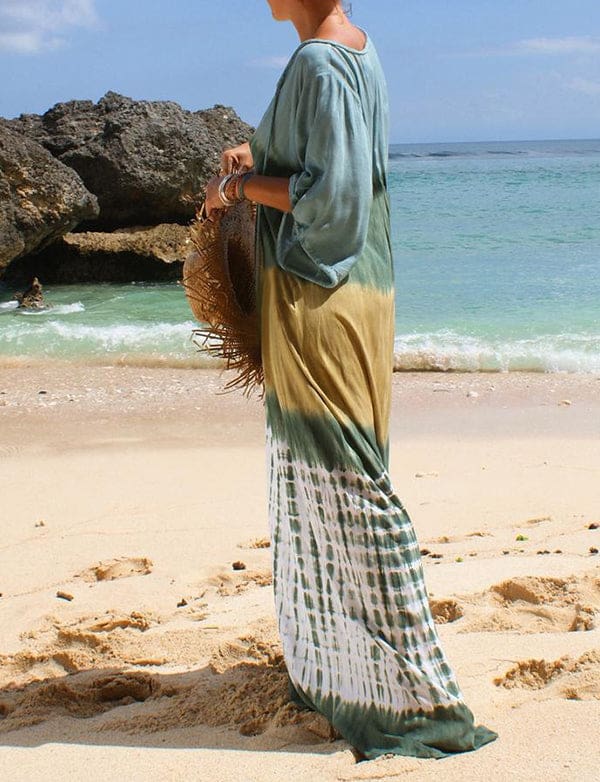 Maillot de bain bikini avec robe chemisier crème solaire de vacances en bord de mer – Image 4