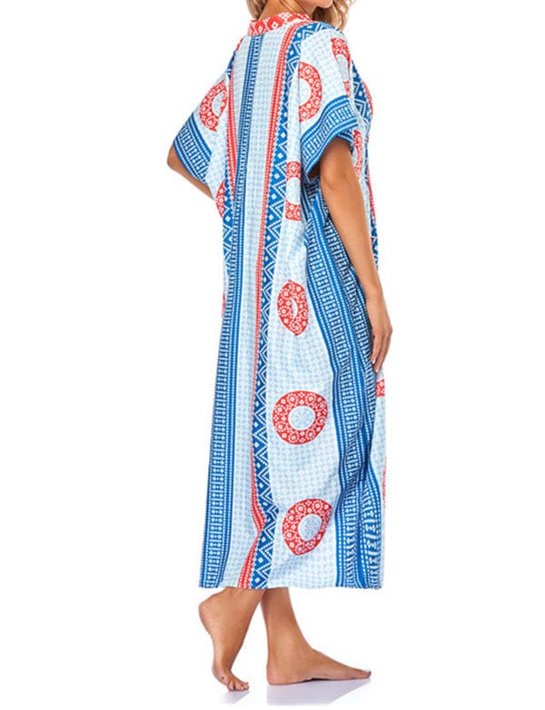 Robe de plage style bohème à séchage rapide pour femmes tunique sexy caftan – Image 6
