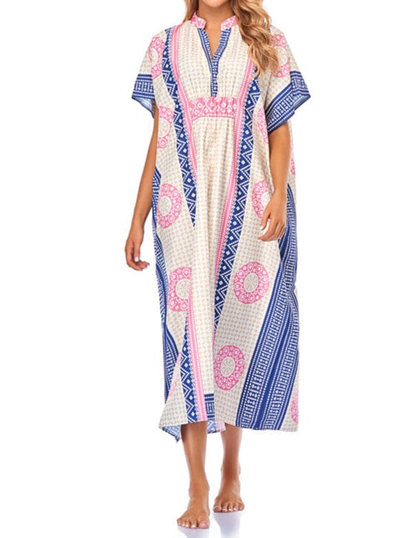 Robe de plage style bohème à séchage rapide pour femmes tunique sexy caftan – Image 3