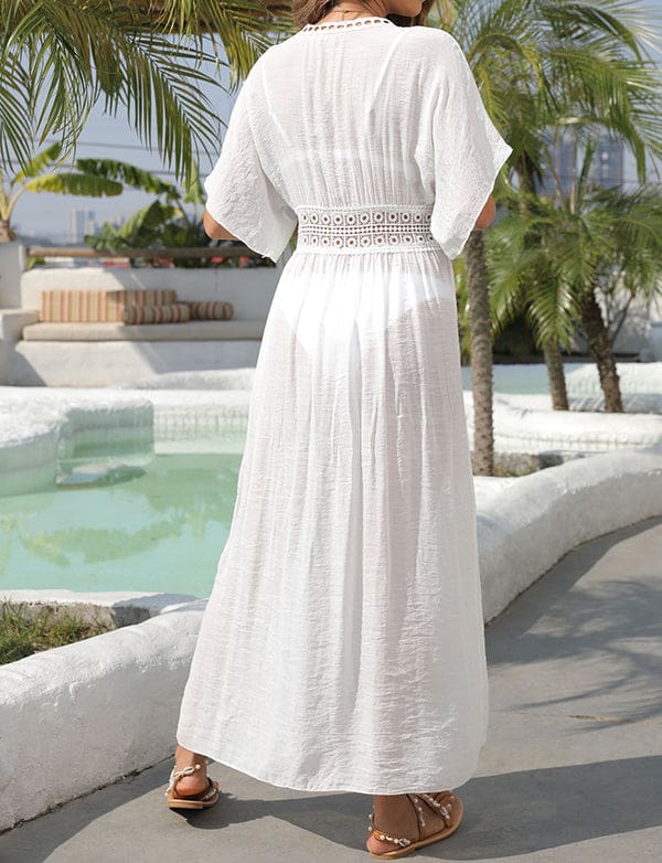 Robe à panneau en dentelle cardigan pour femme – Image 8