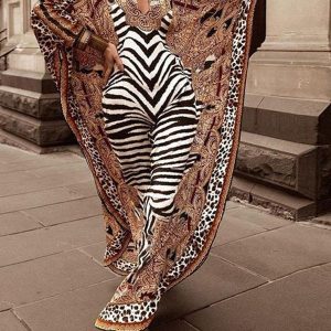 Housse de plage à imprimé zébré