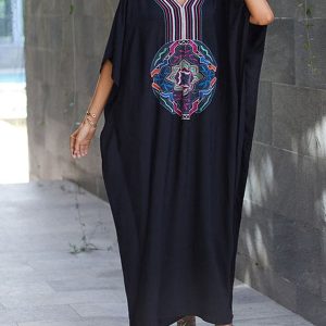 Maillot de bain brodé pour la plage, ample et de grande taille