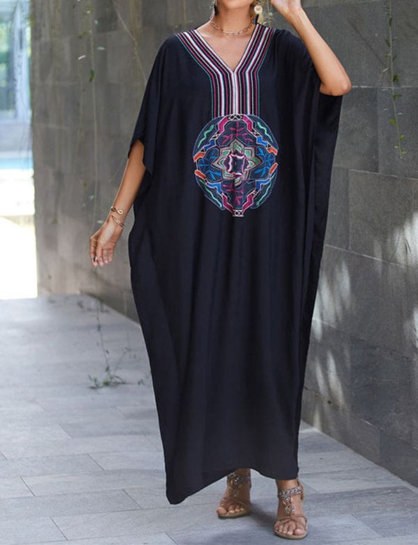 Maillot de bain brodé pour la plage, ample et de grande taille – Image 2