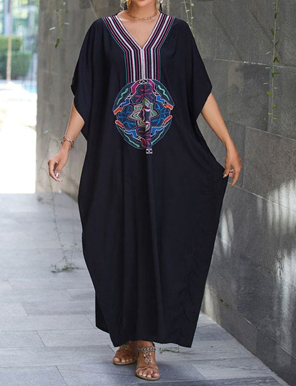 Maillot de bain brodé pour la plage, ample et de grande taille – Image 4