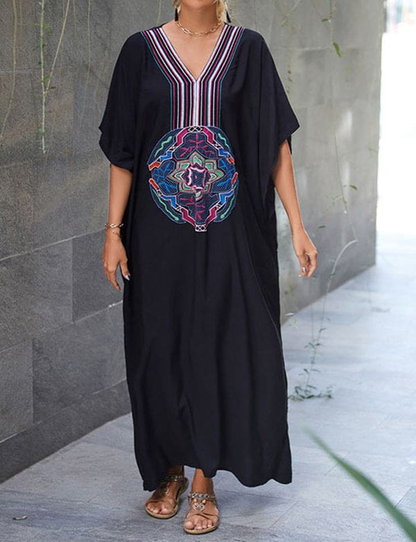 Maillot de bain brodé pour la plage, ample et de grande taille – Image 6