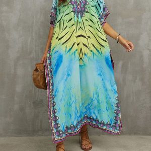 Robe longue imprimée