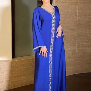 Robe abaya pour femmes avec diamants à la mode