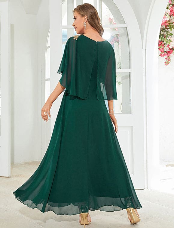 Robe de demoiselle d’honneur en mousseline à coupe ample – Image 7