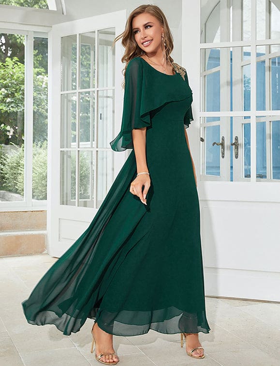 Robe de demoiselle d’honneur en mousseline à coupe ample – Image 9